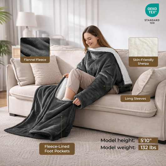 EverCoze™ Wearable Heated Blanket Robe